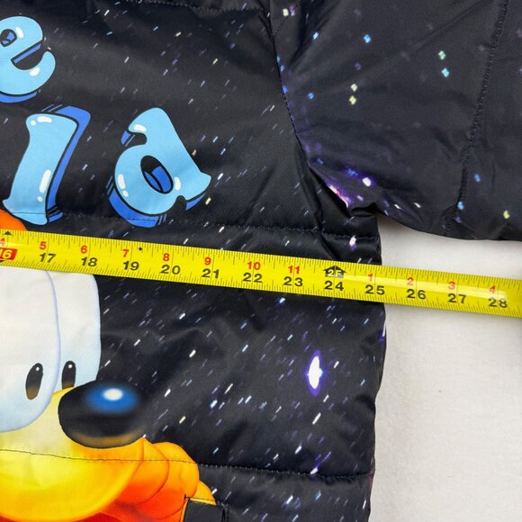 Members Only Men's Garfield & Odie Black Puffer Hoodie Jacket Size Large NWT - Picture 11 of 13